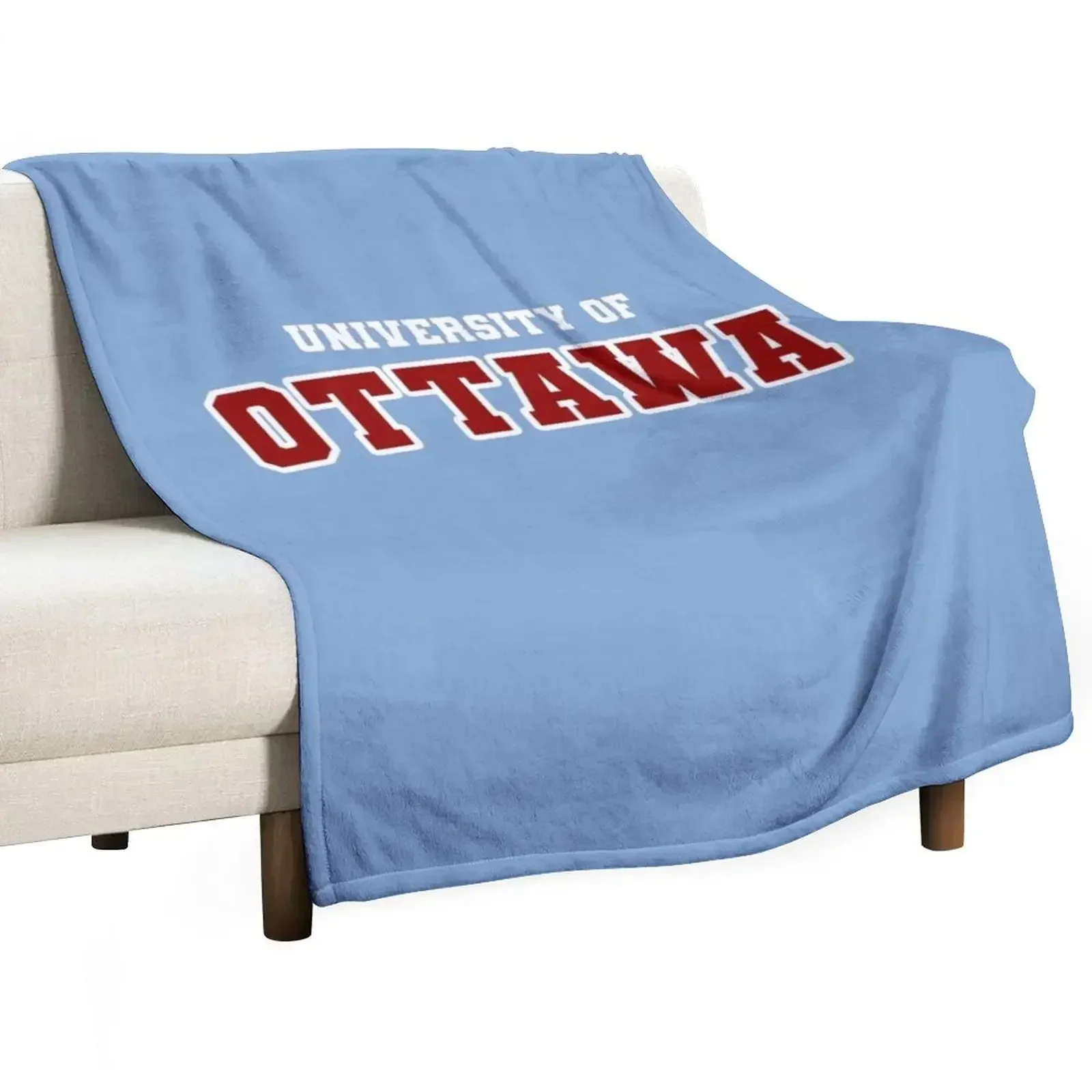 

University of Ottawa Throw Blanket Beach Large Blankets