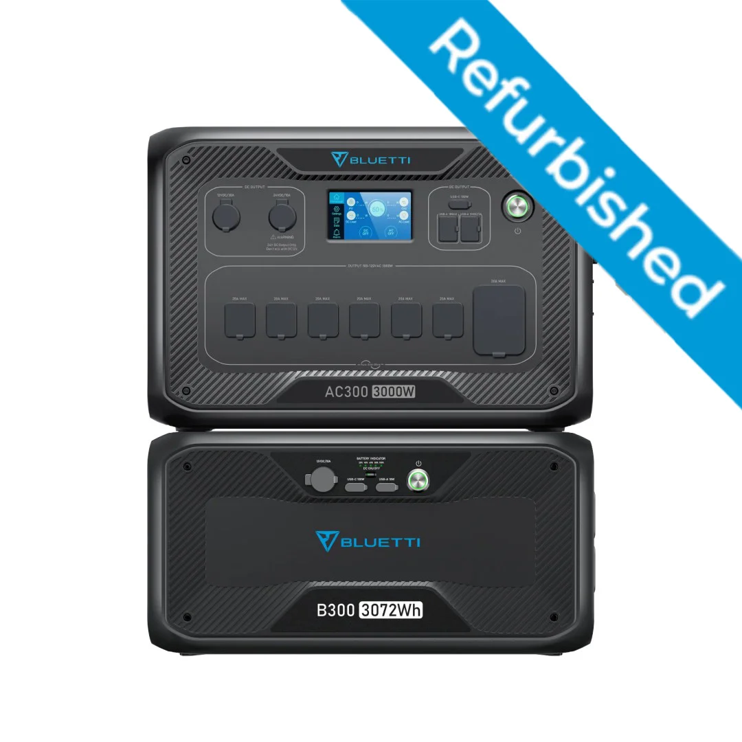 Bluetti Ac300 + B300 Ricondizionato 3000W 3072Wh Stazione Di Energia Solare Batteria Domestica Backup Banca Di Alimentazione Di Emergenza Generatore S