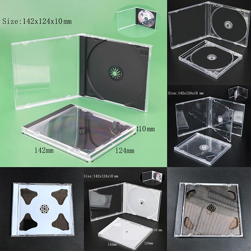 Transparent Plastic DVD CD Storage Case
