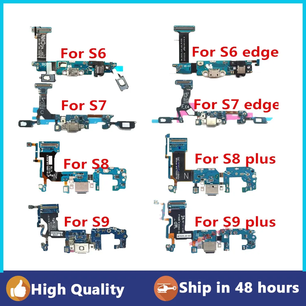 

USB-разъем для зарядного устройства, 1 шт., док-разъем, гибкий кабель для Samsung S6, S7, S8, S9 Edge Plus, модуль зарядной платы G920F, G925F