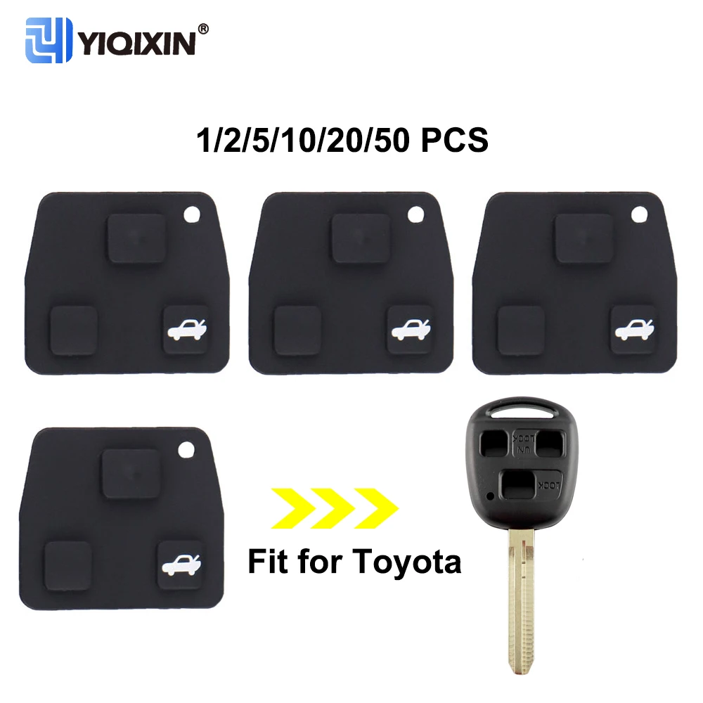 YIQIXIN151050PCS3ButtonsSiliconRubberCarKeyRepairPadForToyota.jpg