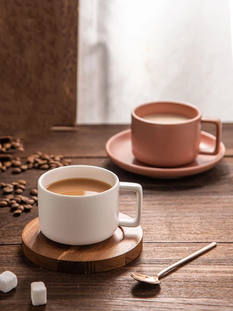 Cappuccino Cup and Saucer - White/brown - Home All