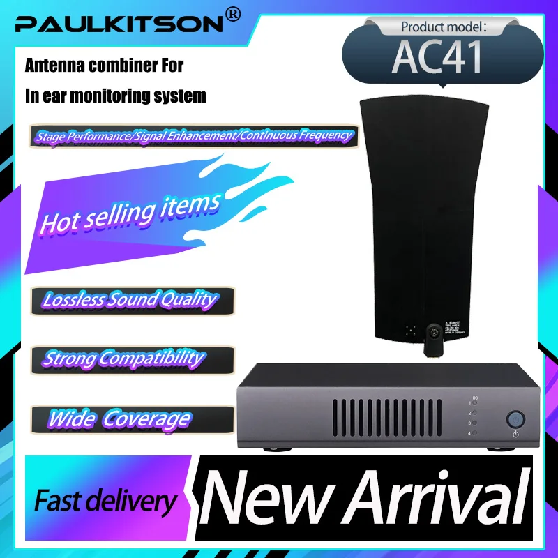 Paulkitson Active Antenna Combiner A41 450-960mhz Ear Feedback Antenna Amplifier Signal Stage Monitoring Receiver Amplifier