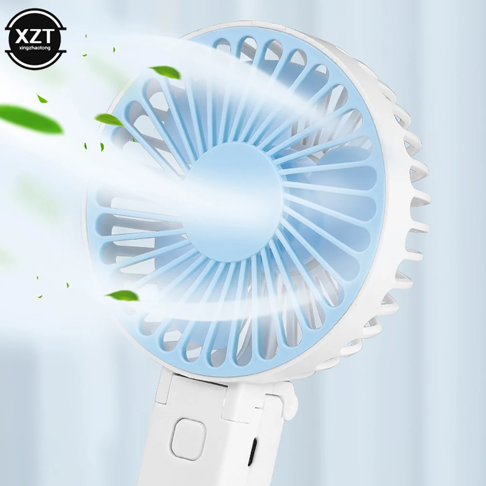 1Pcs USB Mini Fan Portable Handheld Electric Fan Rechargeable Desktop Air Cooler Outdoor Cooling Travel Hand Office Home