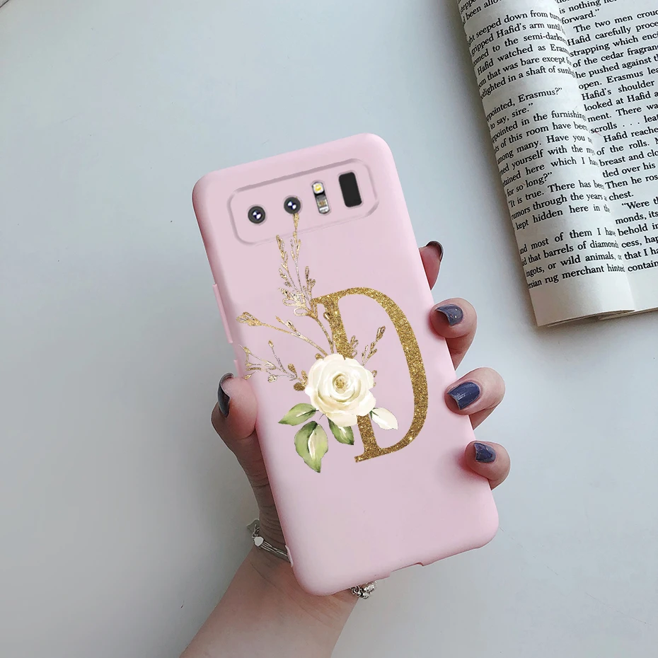 Chic Soft Silicone Phone Case with Cute Letters