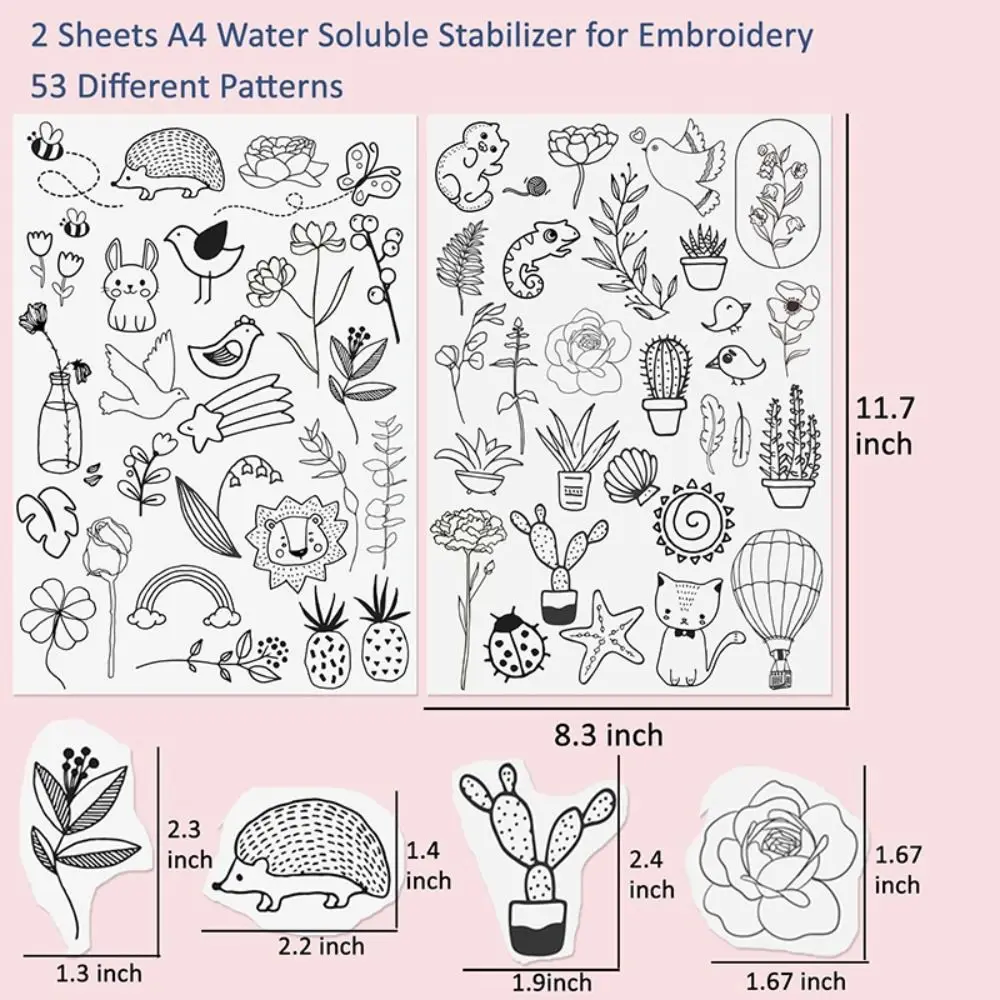 Water Soluble Stabilizer Stitching Handmade Embroidery Crafts Paper Hand Dissolving Tear Away Transfer Paper Sewing Supplies