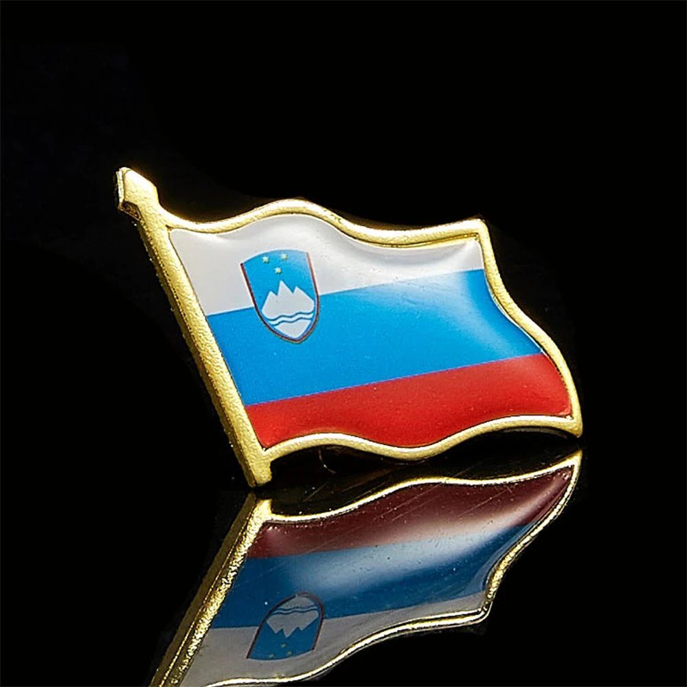 Slovenia National Flag Lapel Badge Waving Flag Badge Jewelry Pin Brooch Wear On Suits & Bag Backpack Accessories