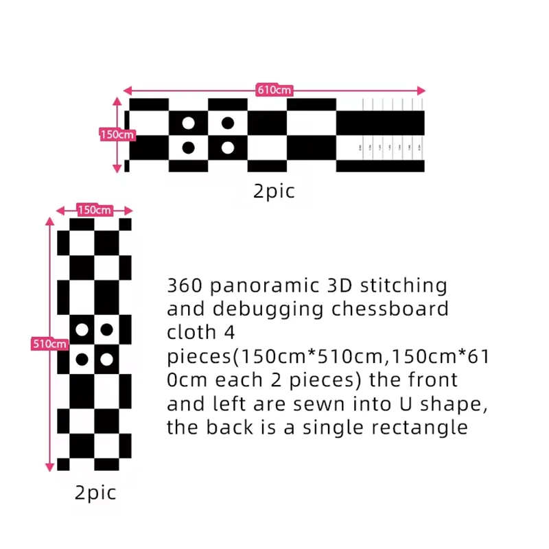 Automatically 3D Debugging Cloth 360 Calibration Cloth Pro Around View System 360 Degree Universal Bird View
