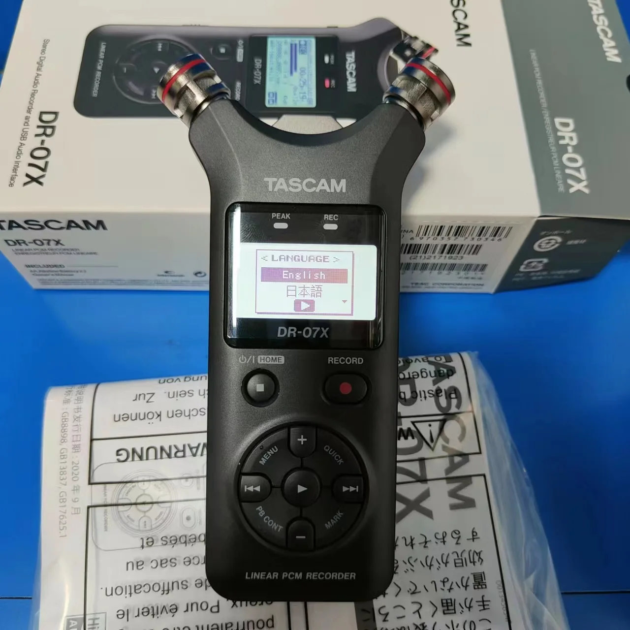 New TASCAM DR-07X Stereo Handheld Digital Audio Recorder Pen Interview HD  Noise Reduction Recording Linear PCM & MP3