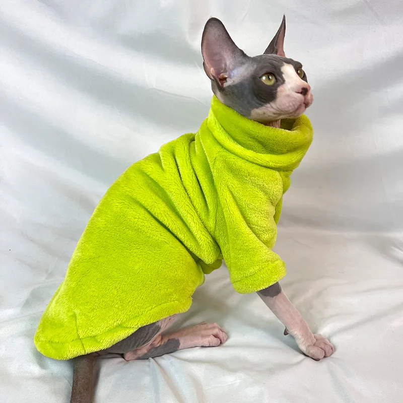 

Pet Clothes Sphinx Sweater Autumn Winter Thicken Keep Warm Stylish Coat Small Cat Dog Waistcoat Soft Wool Clothes High Quality