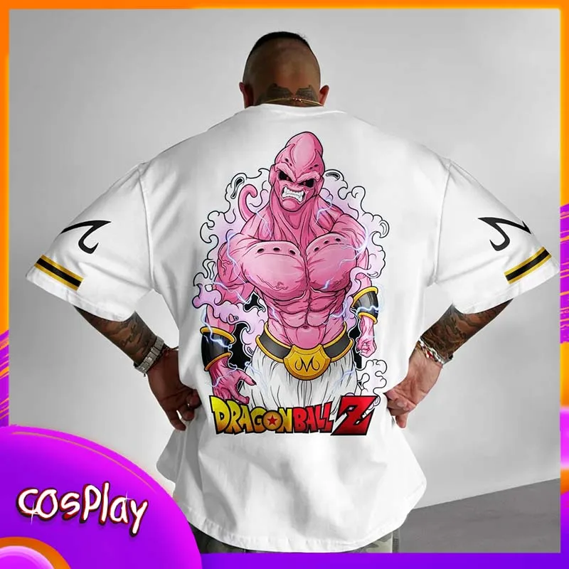 Majin Buu Dragon Ball Summer Theme Slide Sandals with Floral Shirt Sunglasses Shenron and Ocean Wave Background TS04 main image 1