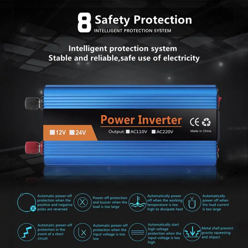 

High-quality Car Power Inverter Real-time Monitoring Safe Efficient Heat Dissipation Car Power Transformer for Auto