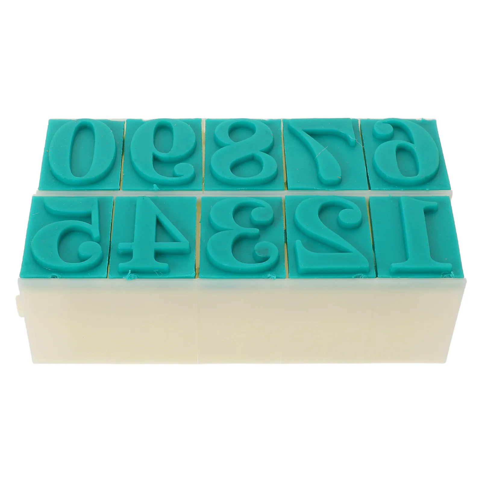 1 세트 번호 고무 스탬프 세트 비즈니스 날짜 스탬프를 위한 인체공학적 편안한 그립 교실 교사 DIY 공예 스크랩북킹