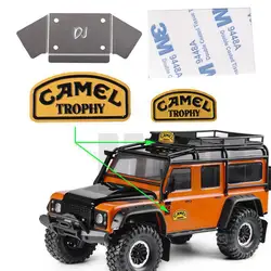 Metal Sticker Accessories Logo for Camel Trophy Badge 1/18 RC Crawler Car TRX4-M Defender Rc4wd D90 D110 Upgrade Parts