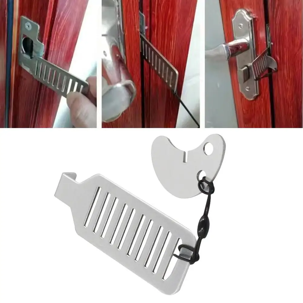 1PC Door Lock Security For Travel Heavy Duty Portable Door Lock Stoppers Hotel Jammer Home Security
