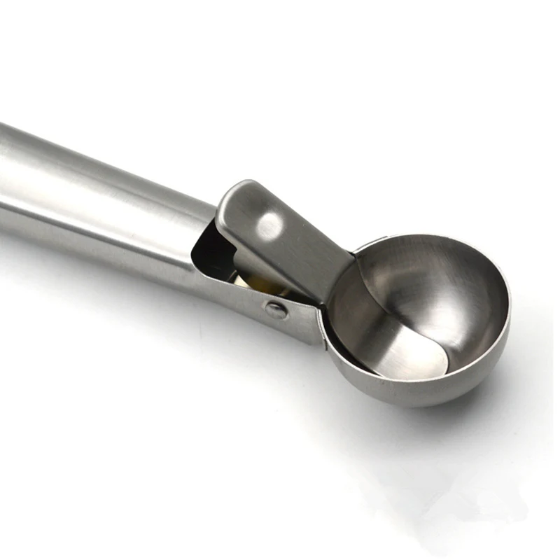 Stainless Steel Ice Cream Scoop Spoon Dough Meat Balls Easy Trigger Stacks Yogurt Buffet Cookie Rice Dishes Vegetable Purees