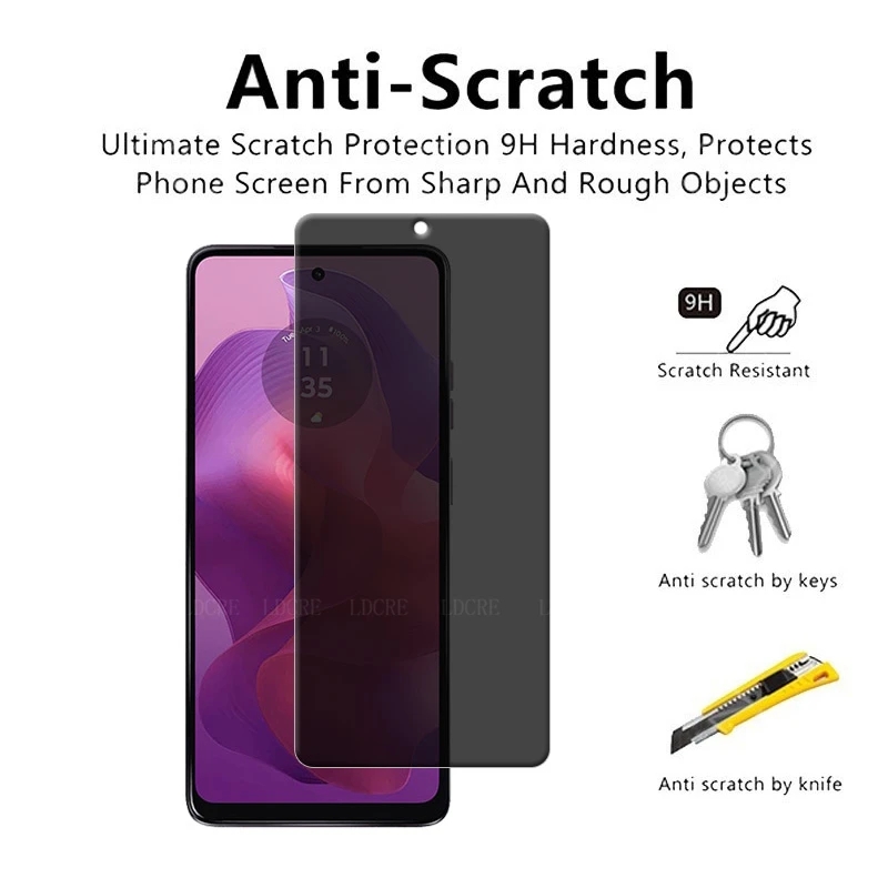 4-Pack Privacy Tempered Glass Screen Protector with 9H Hardness for Enhanced Screen Protection