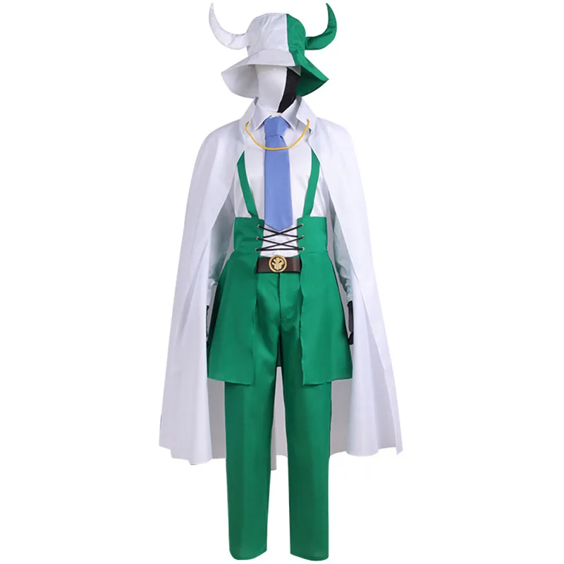 

Japanese Anime Sea Poacher Cosplay Page One Green Suit Halloween Outfit Adult