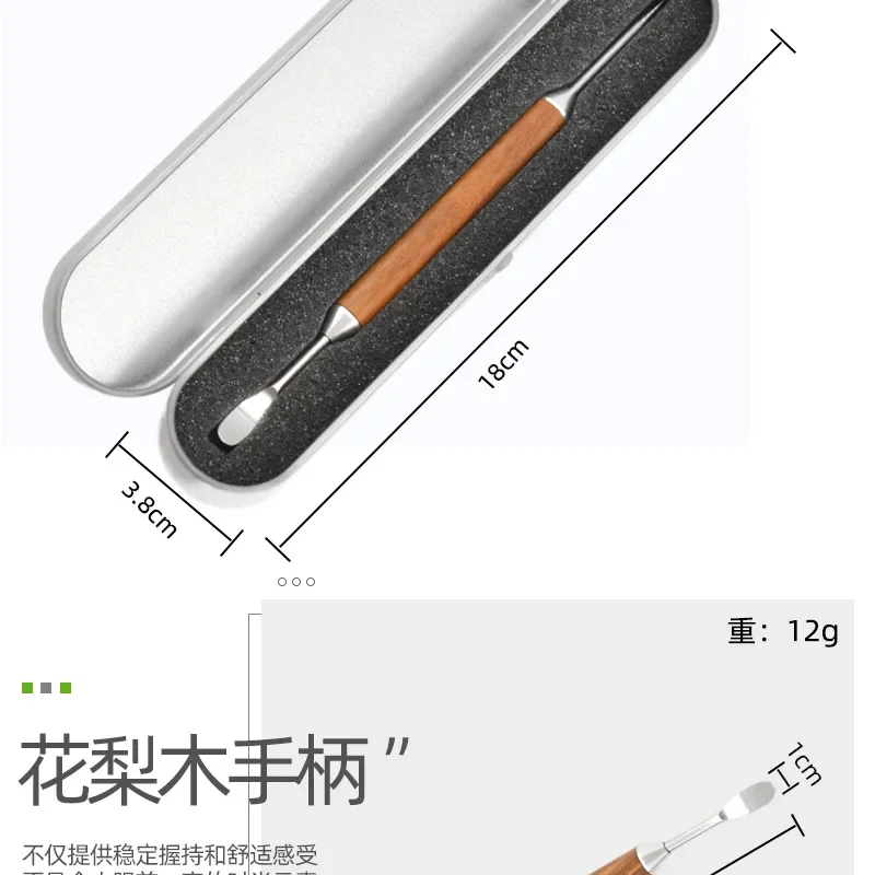 Description Picture 5 of itemStainless Steel Coffee Decorating Art Pen Wooden Handle Latte Pull Flower Needle Barista Tool Coffee Accessories Modeling Tool