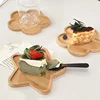 Bamboo Tray Irregular Flower Pots Multifunctional  Wood Saucer Kitchen Decorative Wooden Plate Coffee Cup Coaster Food Cake Mat 2