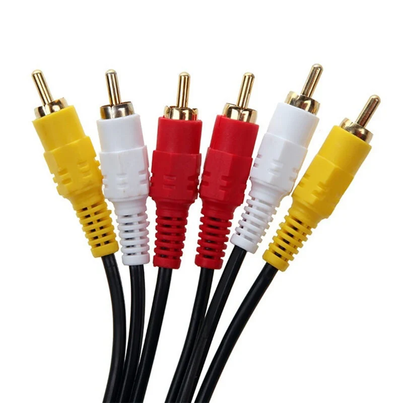 Premium 3RCA Audio/Video Extension Cable - Composite Splitter for TV Set-Top Box (1.5m & 3m)