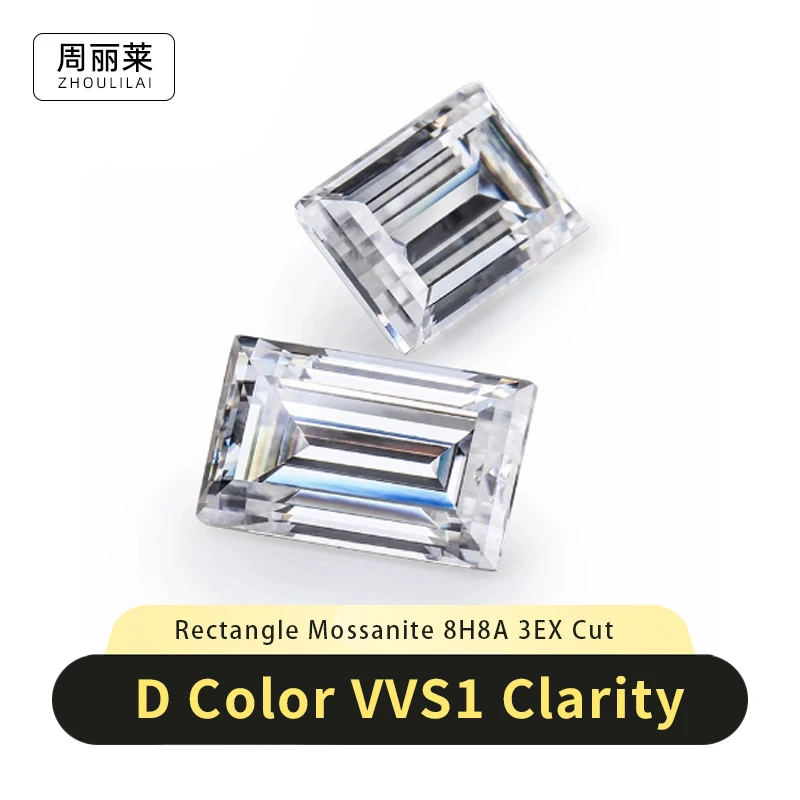 

Baguette Cut Moissanite Loose Diamond D Color VVS1 Clarity