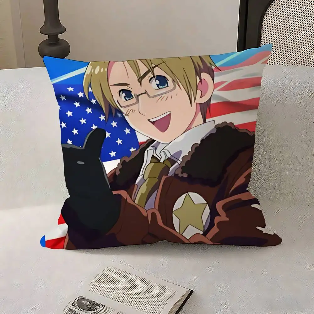 Cute-H-hetalia World Stars-S 재미있는 케이스 플러시 패브릭 부드러운 베개 커버 양면 인쇄 쿠션 커버 가정용 선물
