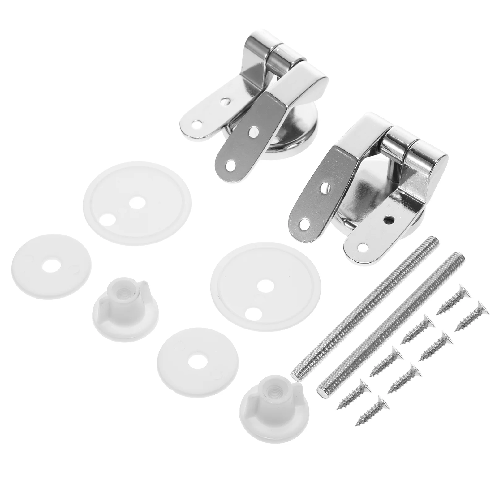 1 Set Zinc Alloy Toilet Seat Hinges Toilet Seat Fixing Fitting Kit Metal Hinge Durable Seats Accessories Easy
