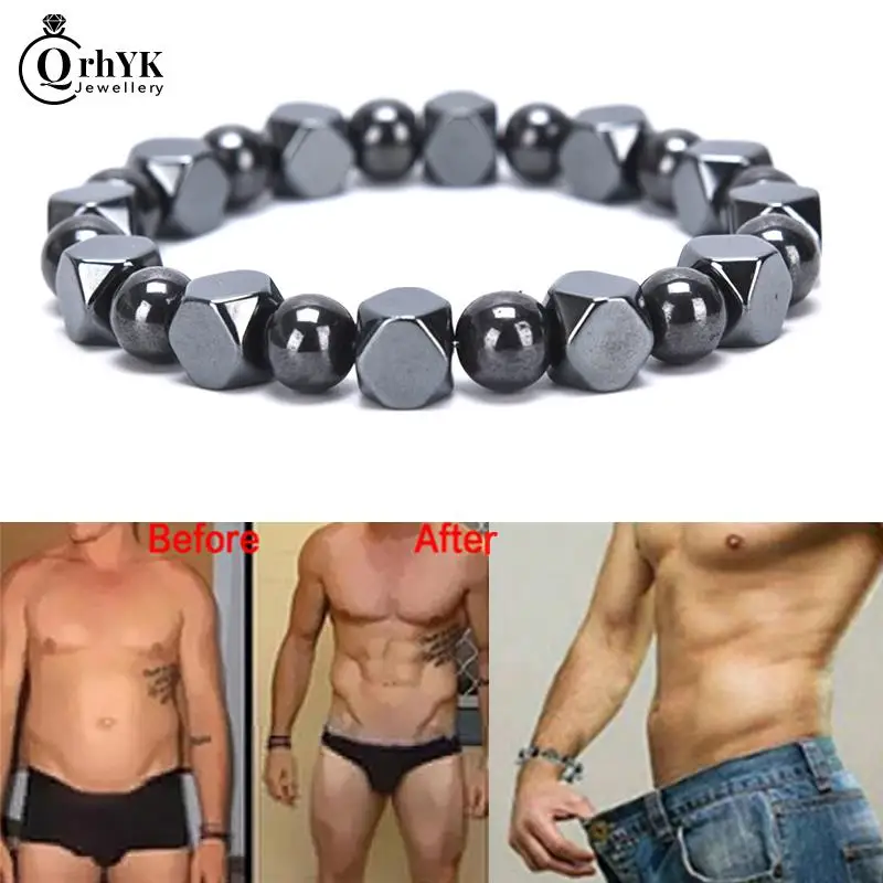 Women Natural Black Obsidian Hematite Stone Tiger Eye Beads Bracelets Men Magnetic Promote Circulation Health Protection Jewelry | Украшения