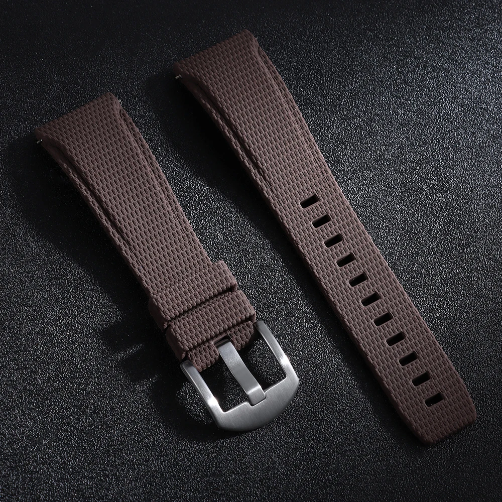 Premium Curved End Rubber Watch Strap - Versatile Style