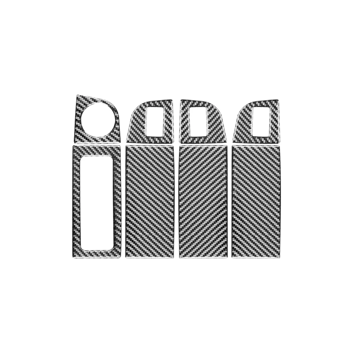 

Наклейка на панель переключателя стеклоподъемника автомобиля, декоративное углеродное волокно для A7 2015-2020, аксессуары