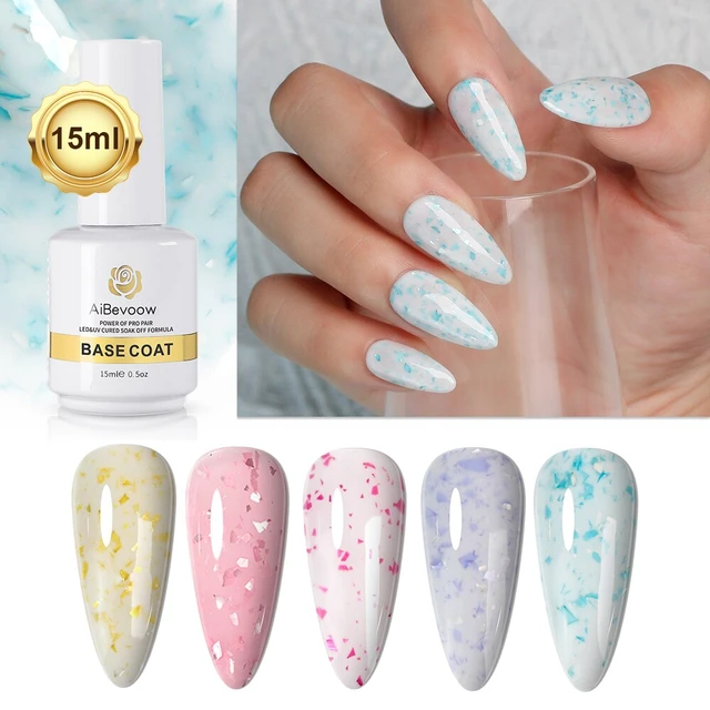 Ballet Pink Glitter Gold Flakes Rubber Base Gel