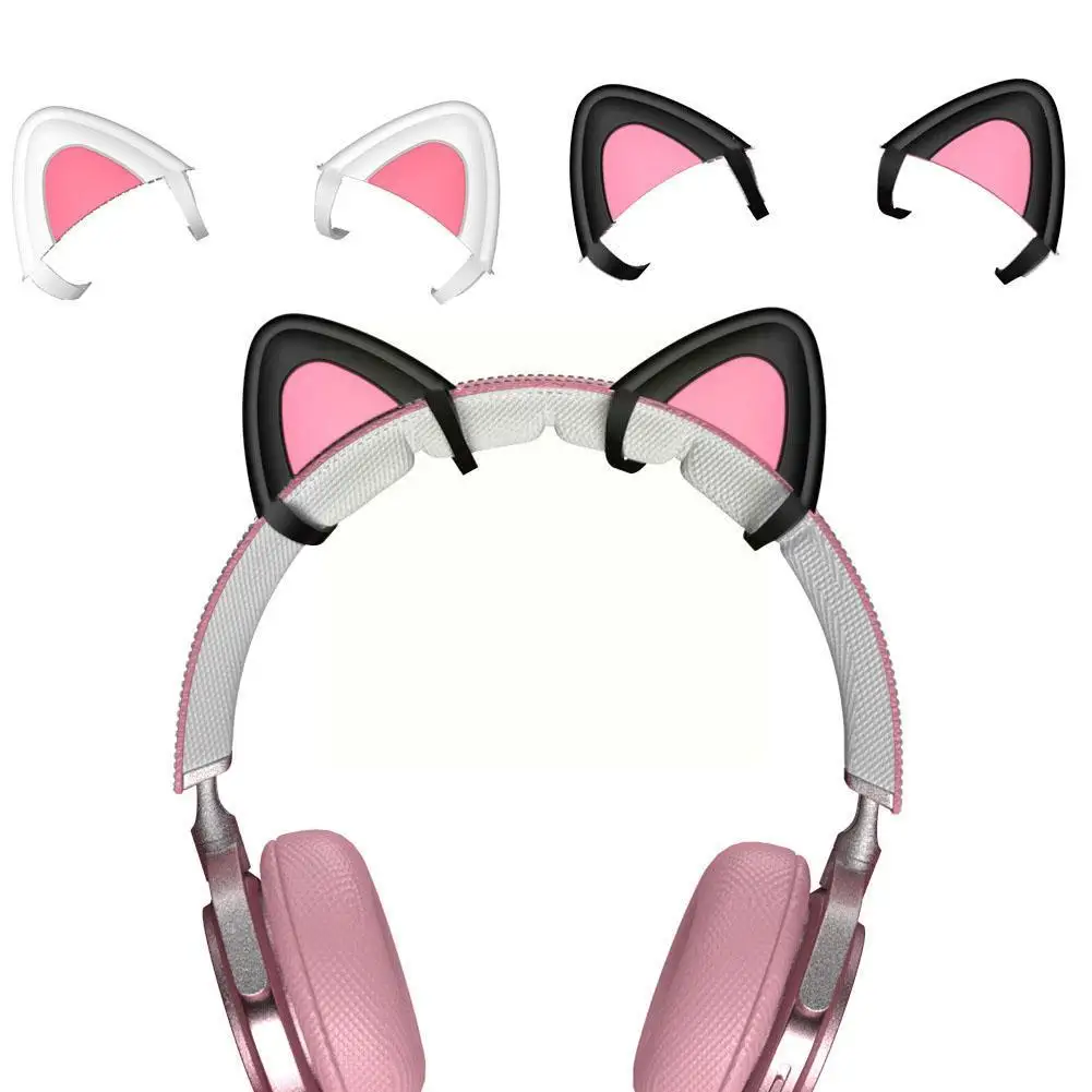 Headphone Cat Ears Decoration Pink Cat Ear E sports Earphone