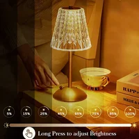 LED Table Lamp Touch Sensor Dimmable Desktop Night Light Rechargeable Wireless Reading Lamp for Hotel Bar Bedroom Decor Light 2