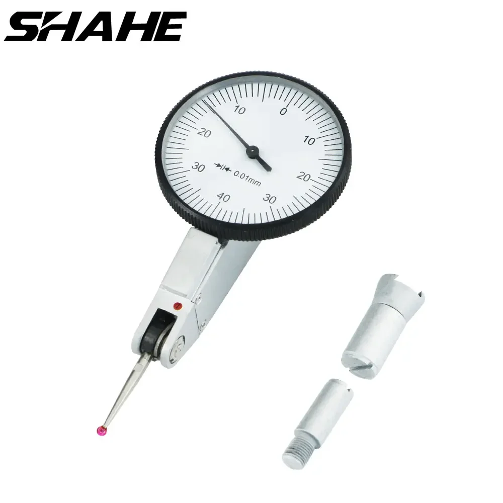 

SHAHE 0-0.8mm 0.01mm Level Dial Test Indicator With Ruby Probe Precision Metric Dovetail Rails Measuring Instrument Tool