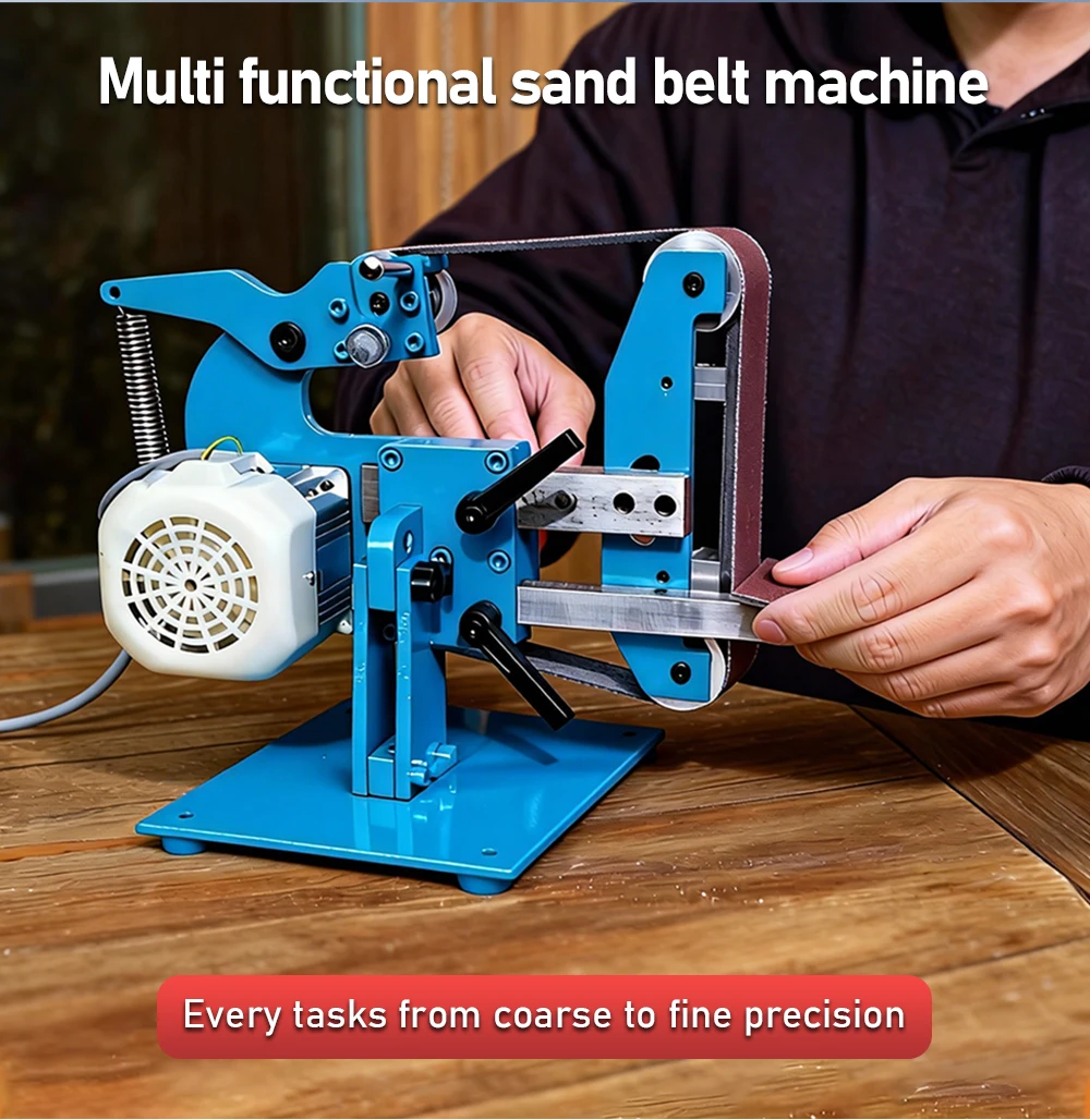 915 Dual-Use Belt Sander 220V Home Mini Vertical/Horizontal Sanding Machine All