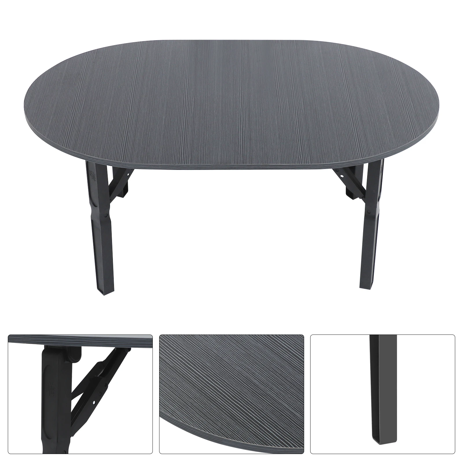 Foldable Coffee Table Modern Oval Side Table for Living Room, Bedroom & Office No Assembly Needed 5