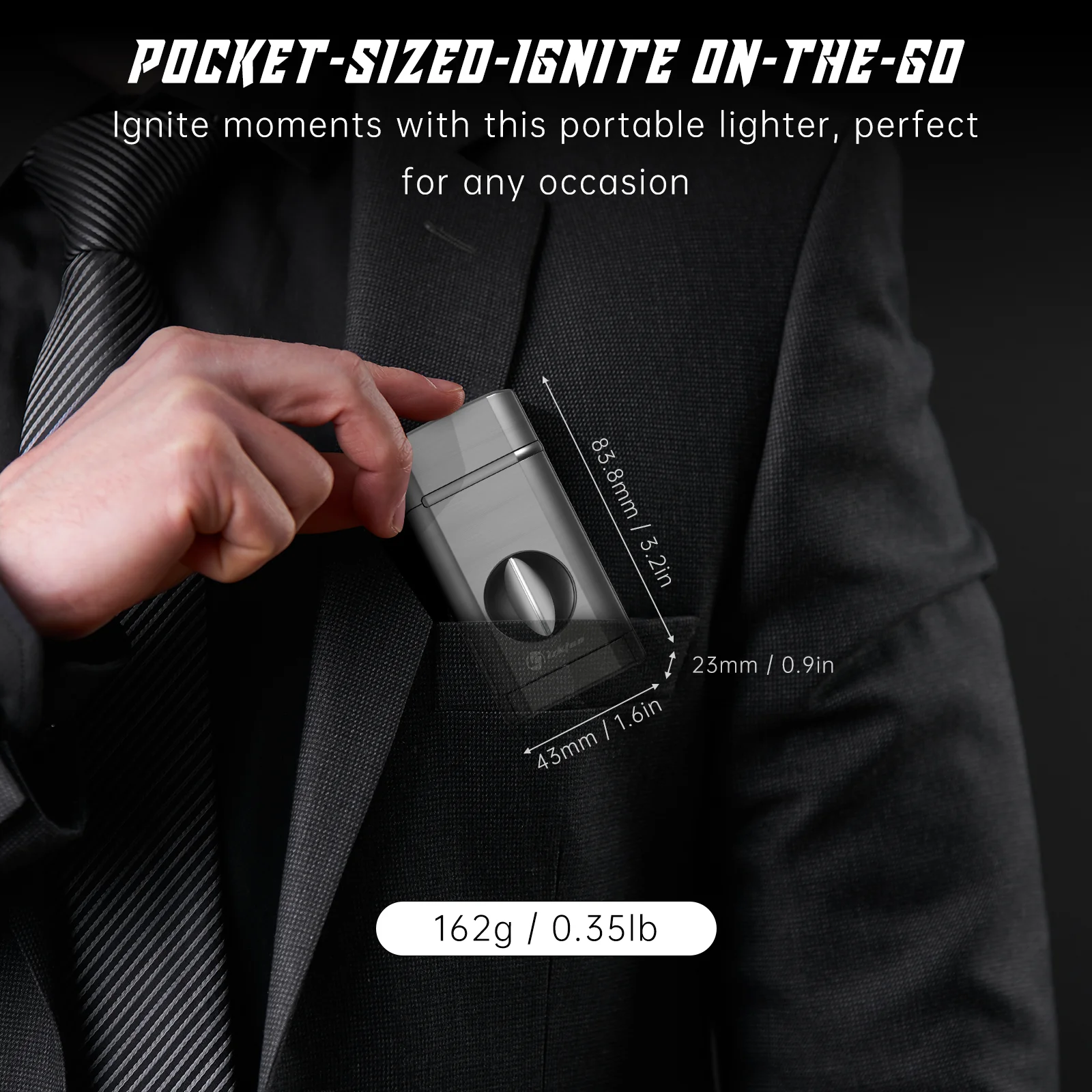 Cigar Lighter Multi-Function Torch Lighter Built-in Cigar Holder&One-Touch Cutter V Cut 3 Jet Flame Butane Lighters Accessories Butane Lighter