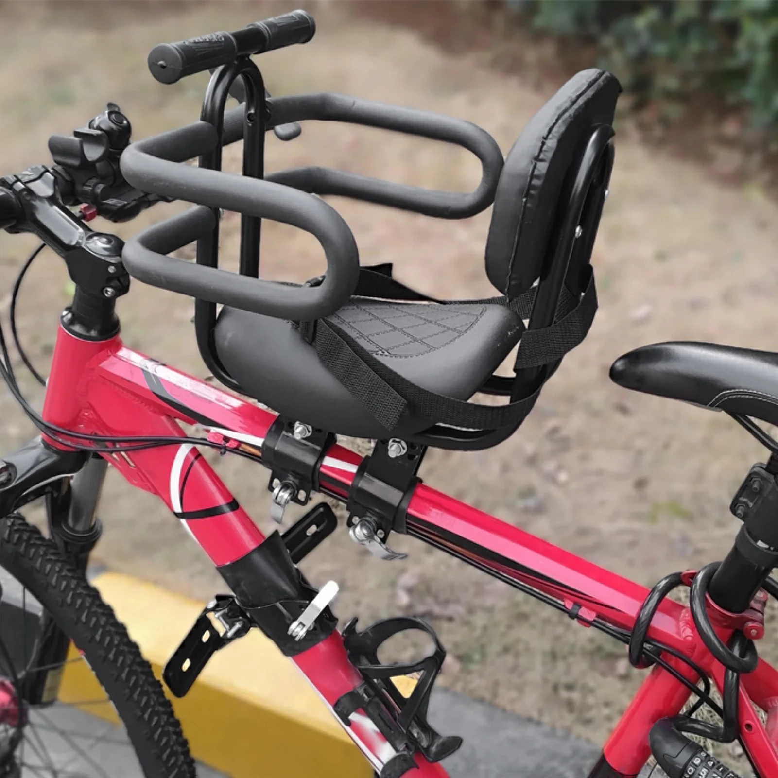 Child Bike Seat Front Mount Quick Release for Mountain Bike Road Bike 24in 26in 27.5in Baby Bike Seat Toddler Bike Seat for kids 1