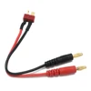 1pcs Battery Charger Cable 4.0mm Banana Male Connector To XT90/ XT60/ XT30/ T Plug 14AWG Silicone Cable 20CM For RC Lipo Battery 4