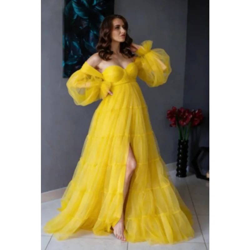 فستان لجلسات تصوير الأمومة | فستان كورسيه منفوش مع...