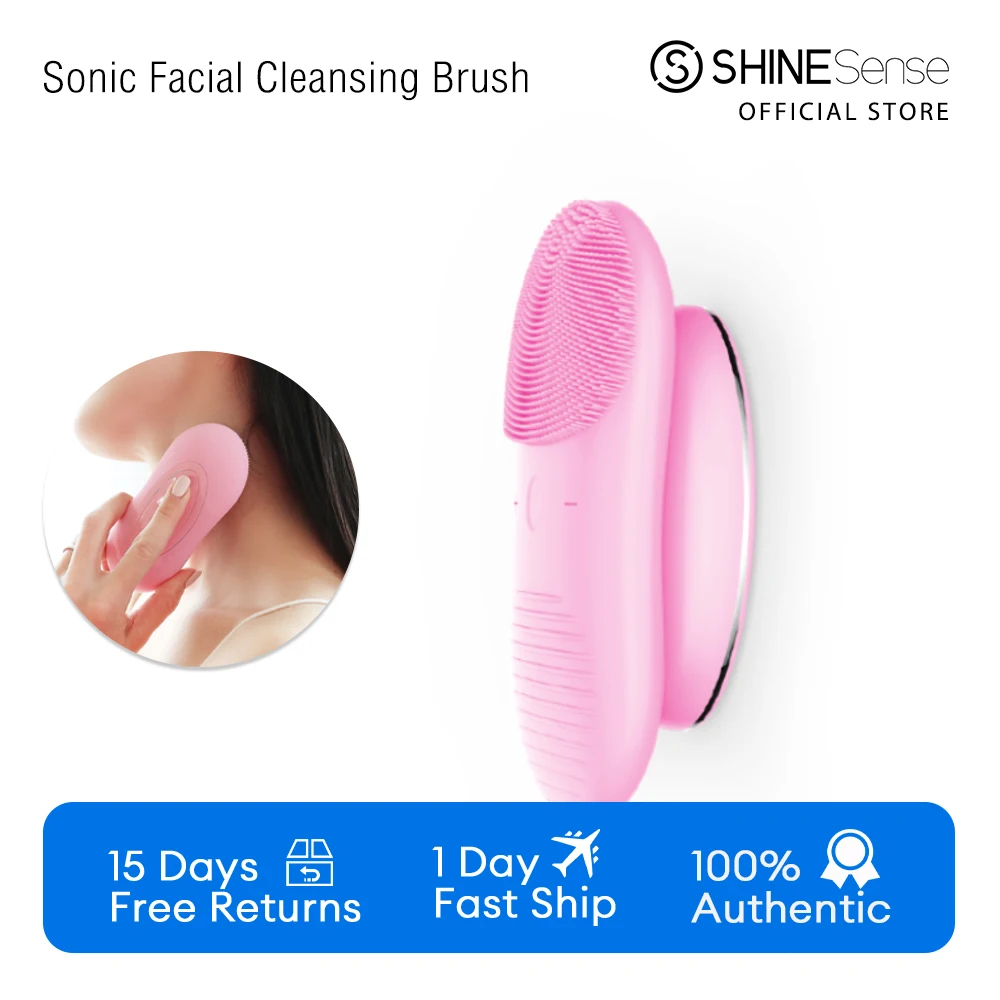 

Shinesense Facial Cleansing Brush Face Skin Care Tools Sonic Silicone Electric Cleanser Massager Scrub Beauty Device Waterproof