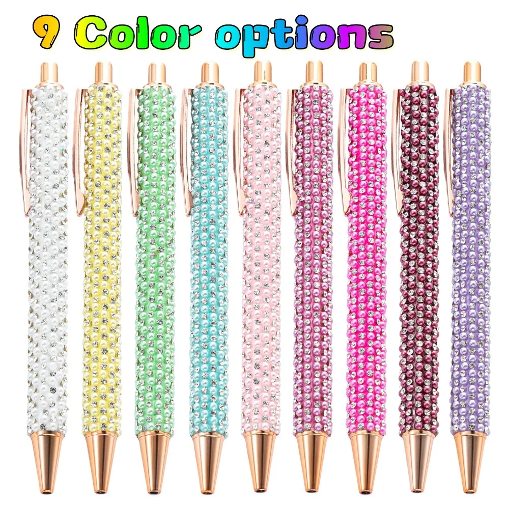 1Pcs Beads Ballpoint Pen Office Signing Pen Retractable Ballpoint Pen Business Pen Write Smoohtly Gift Pen 1