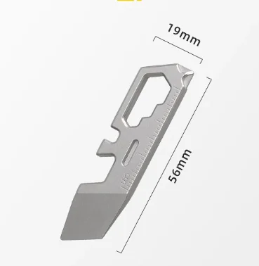 Titanium Alloy Multi-Function Crowbar Necklace & Keychain Pendant