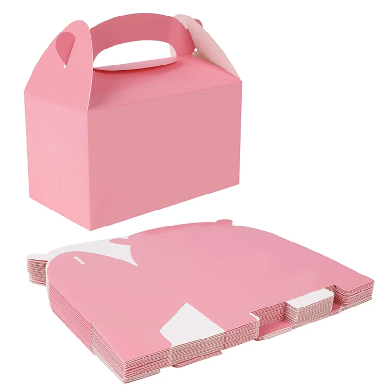 

50PCS Paper Gift Boxes Gable Treat Box for Cookie,Gifts, Wedding, Birthday Party Favours, Loot Box Goodie Boxes Packing Box