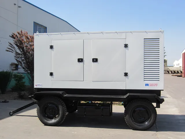 Générateur diesel mobile silencieux 62,5 kVA 50 kW avec moteur diesel ZH4105ZD / remorque 4 roues et alternateur sans balais 1