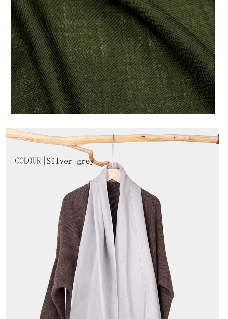 Winter Warmer Einfarbiger Kaschmir-Wollschal für Damen, Großer 70*200cm Wollschal, Wickel, Bufanda, Damenschals, Hijab – Detail 22