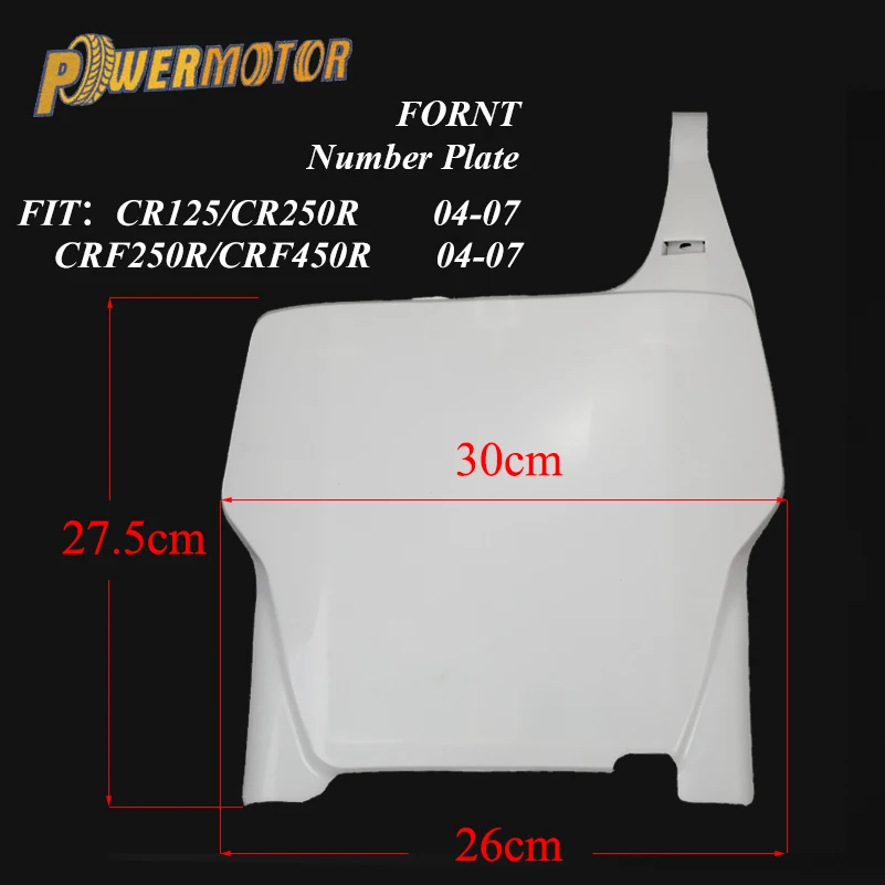 Enduro Motocross Front Number Plate Name Panel