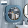 Cosmetic storage box wall-mounted punch-free dust-proof household large-capacity bathroom room bathroom storage rack 1