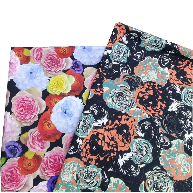 Bx1009 - Bty 1 Yard Cotton Woven Fabric - Floral Print, Autumn Sunflower  Chrysanthemum - Fabric - AliExpress